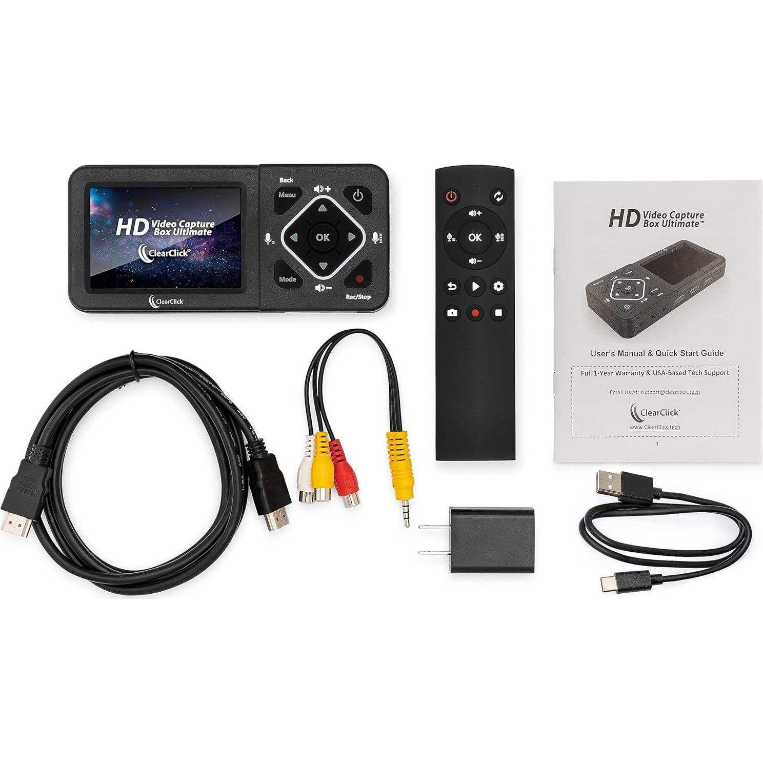 ClearClick HD Video Capture Box Ultimate - Captura Video HDMI y RCA