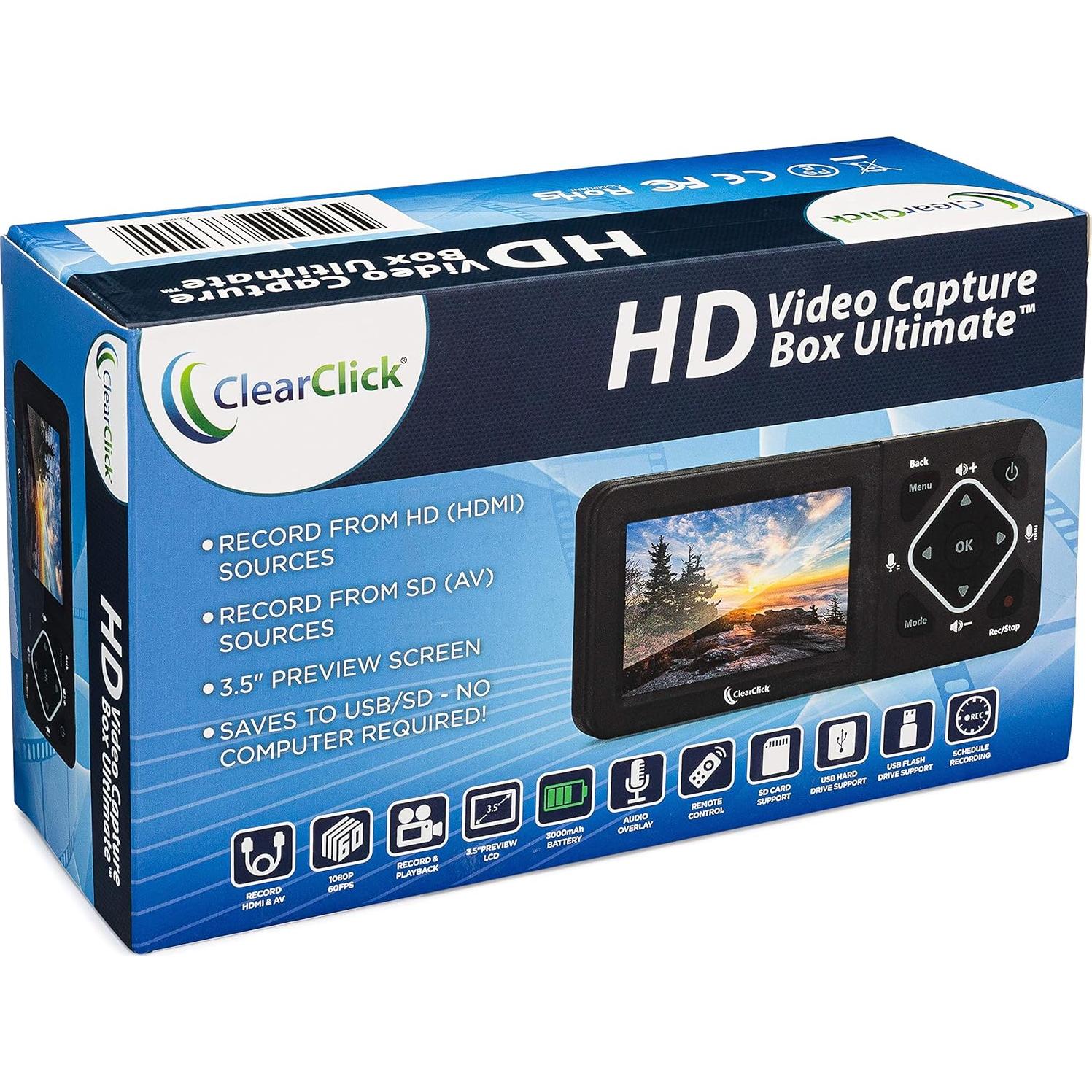 ClearClick HD Video Capture Box Ultimate - Captura Video HDMI y RCA