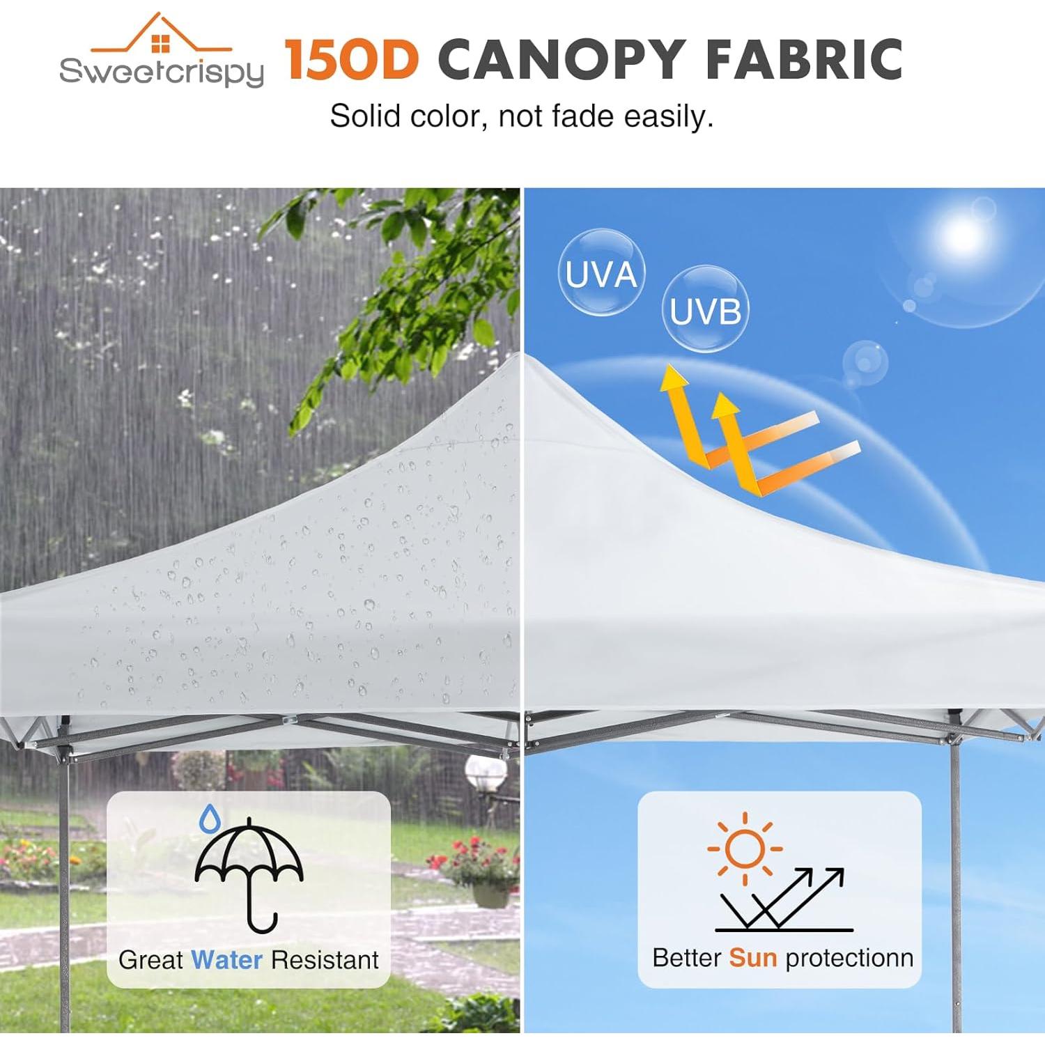 Carpa Pop Up Sweetcrispy Blanca 3x3m Resistente al Agua