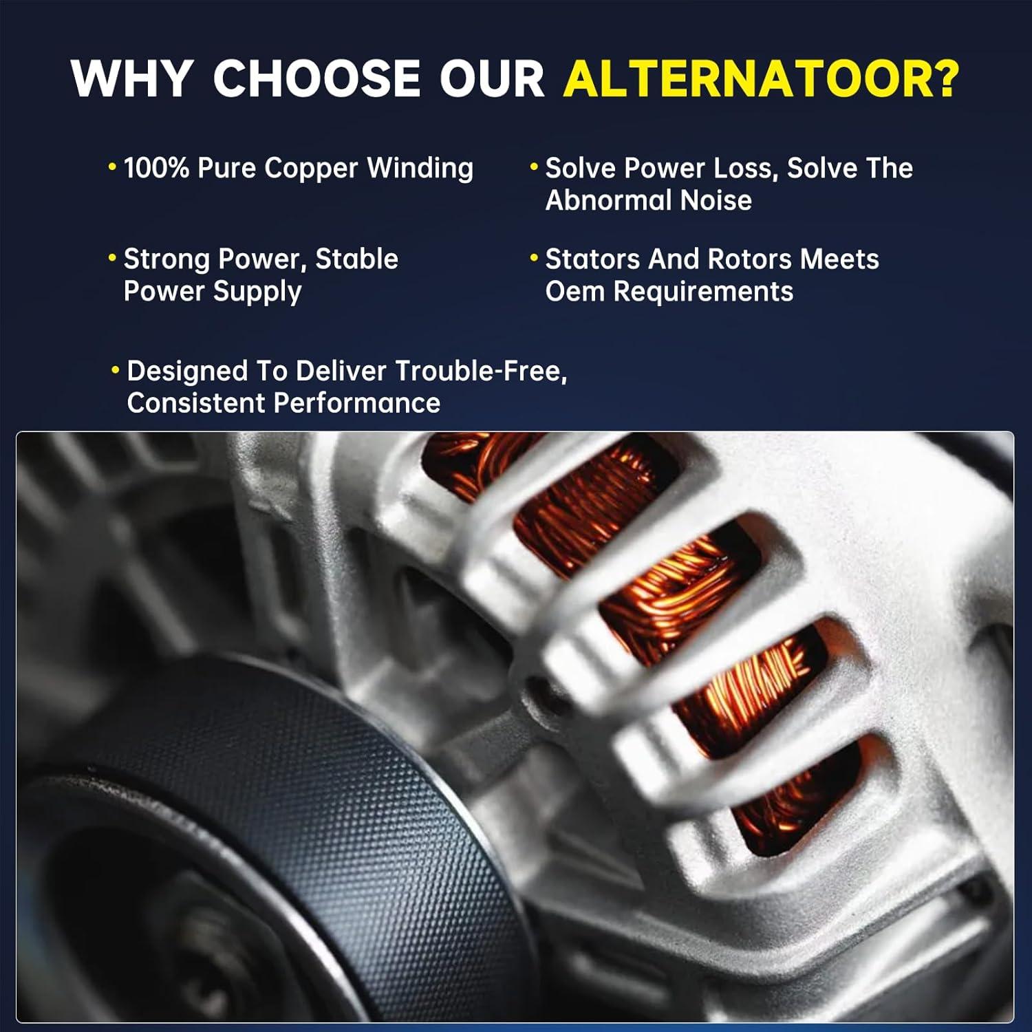 Alternador Alikali para Toyota Camry 2010-2011 2.5L 5.84kg