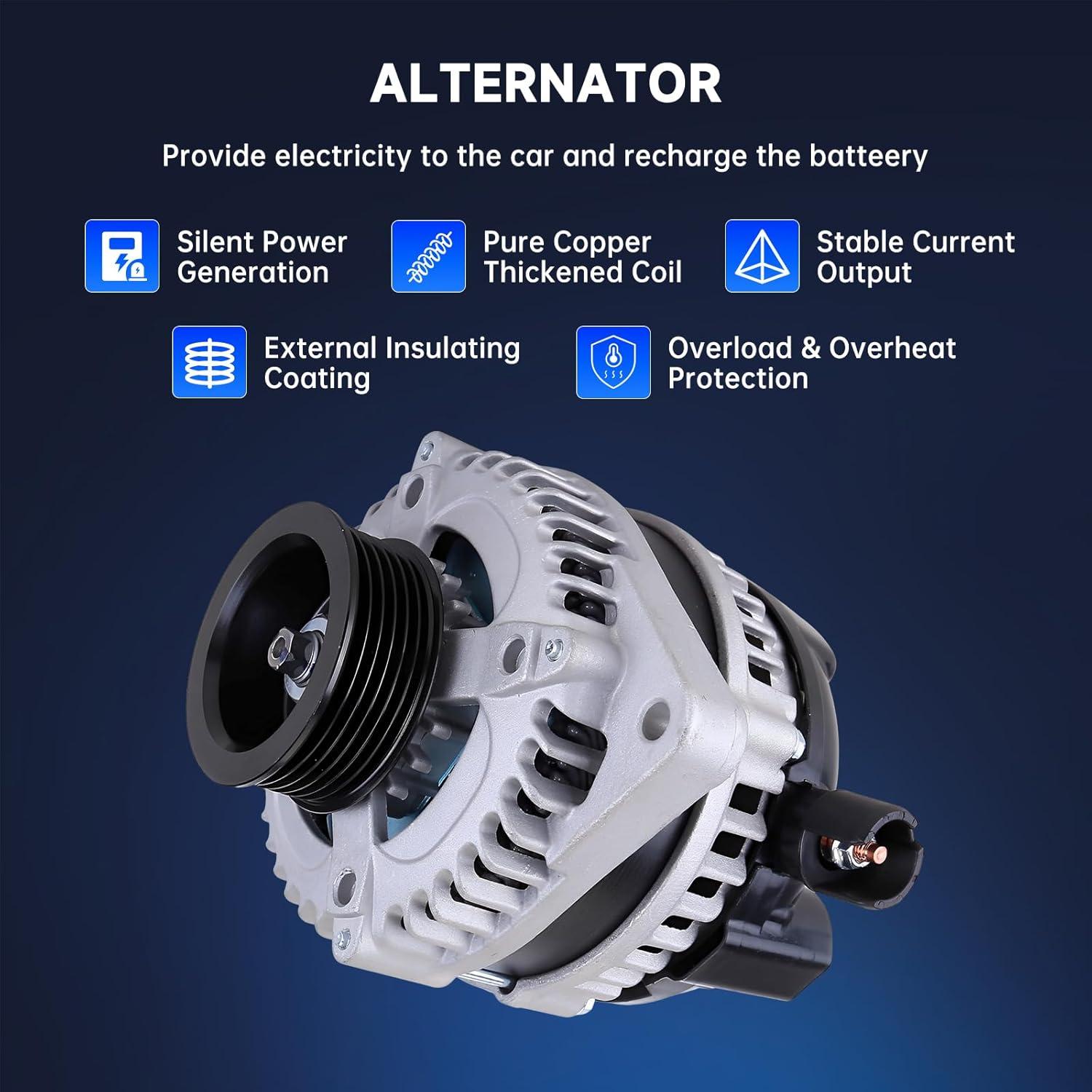 Alternador Alikali para Toyota Camry 2010-2011 2.5L 5.84kg