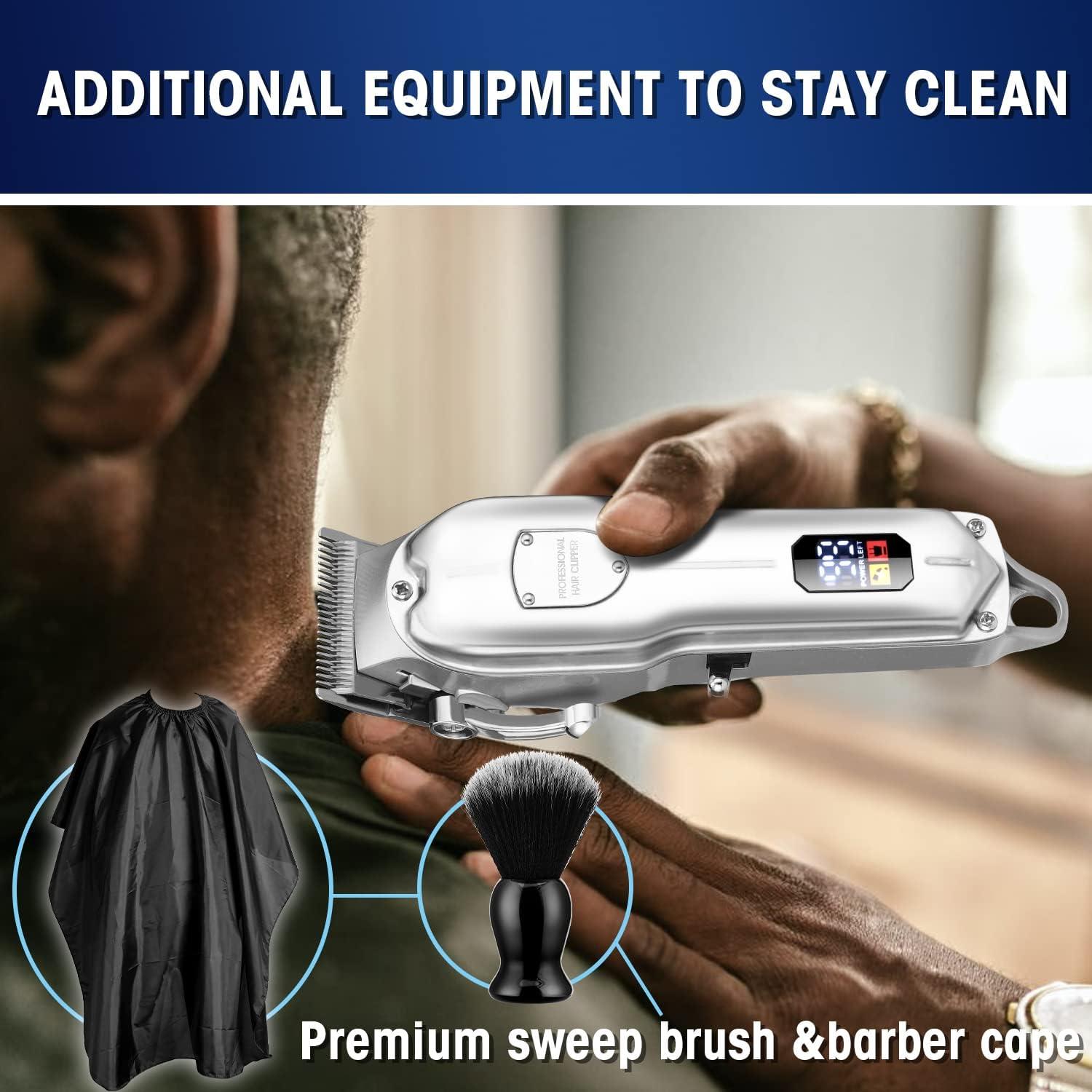 Karrte Kit Cortadoras de Cabello Inalámbrico Plata 8 Peines