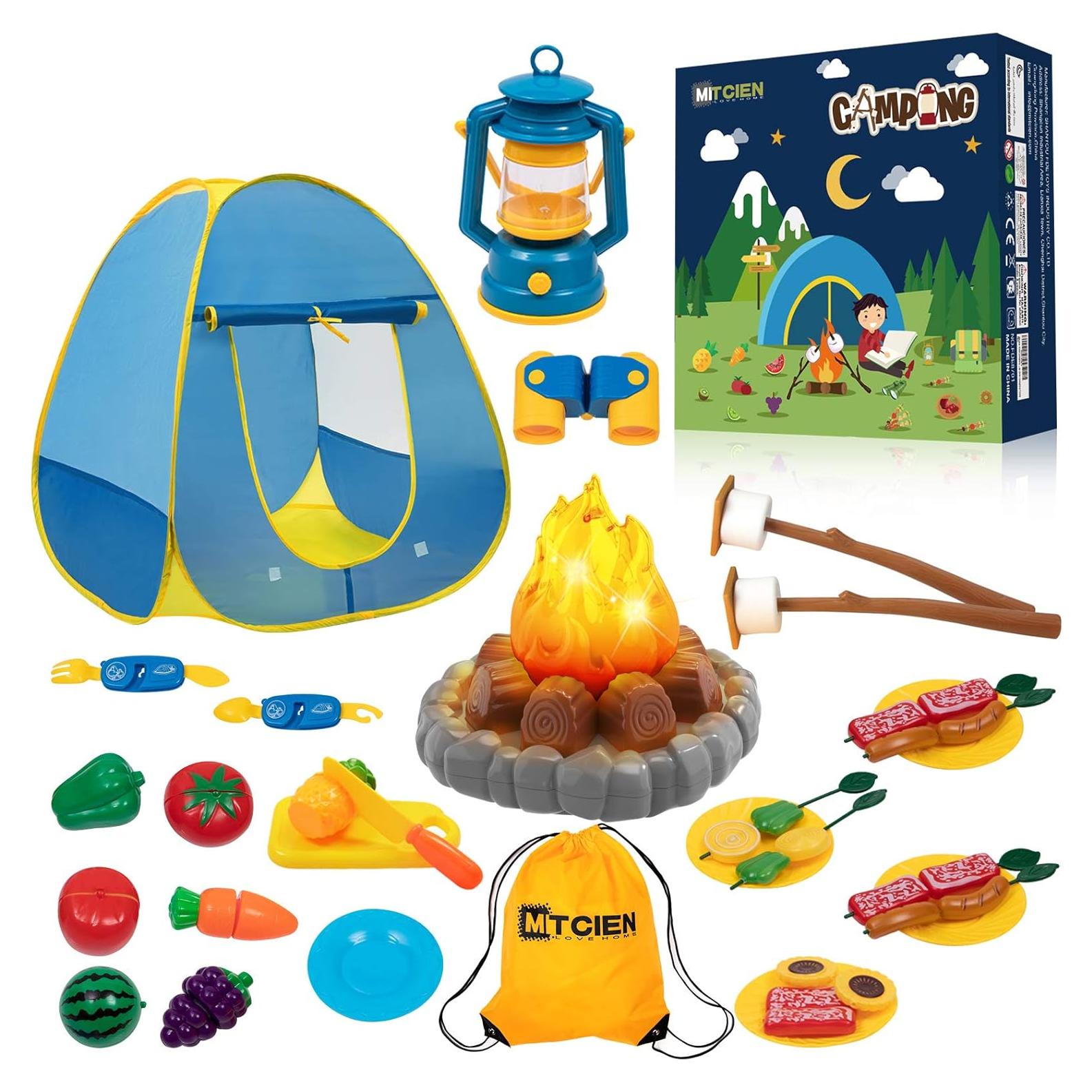 Tienda de Camping para Niños MITCIEN con Juguetes de Fogata