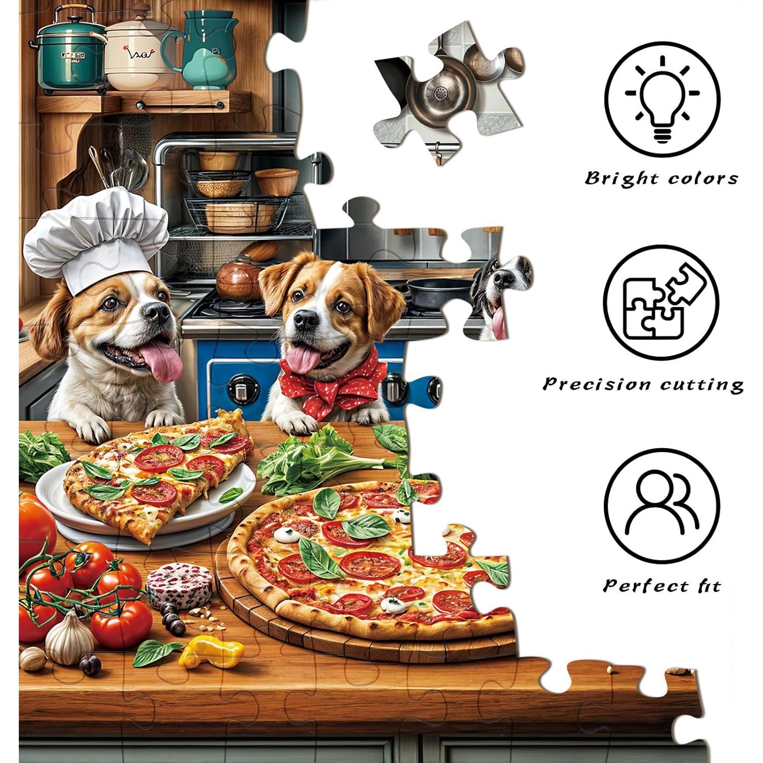 Rompecabezas 1000 Piezas TangMosaic Pizza de Perro Divertido