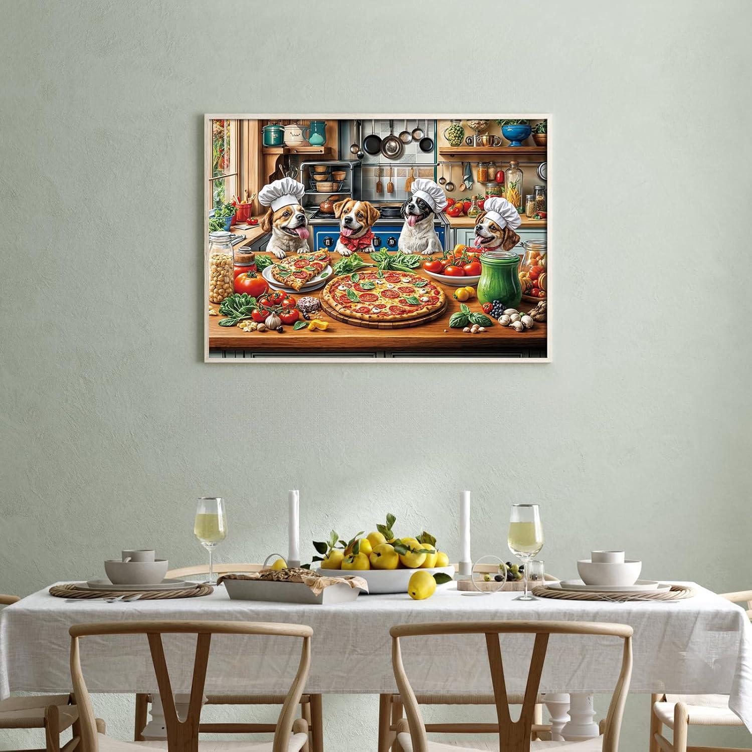 Rompecabezas 1000 Piezas TangMosaic Pizza de Perro Divertido