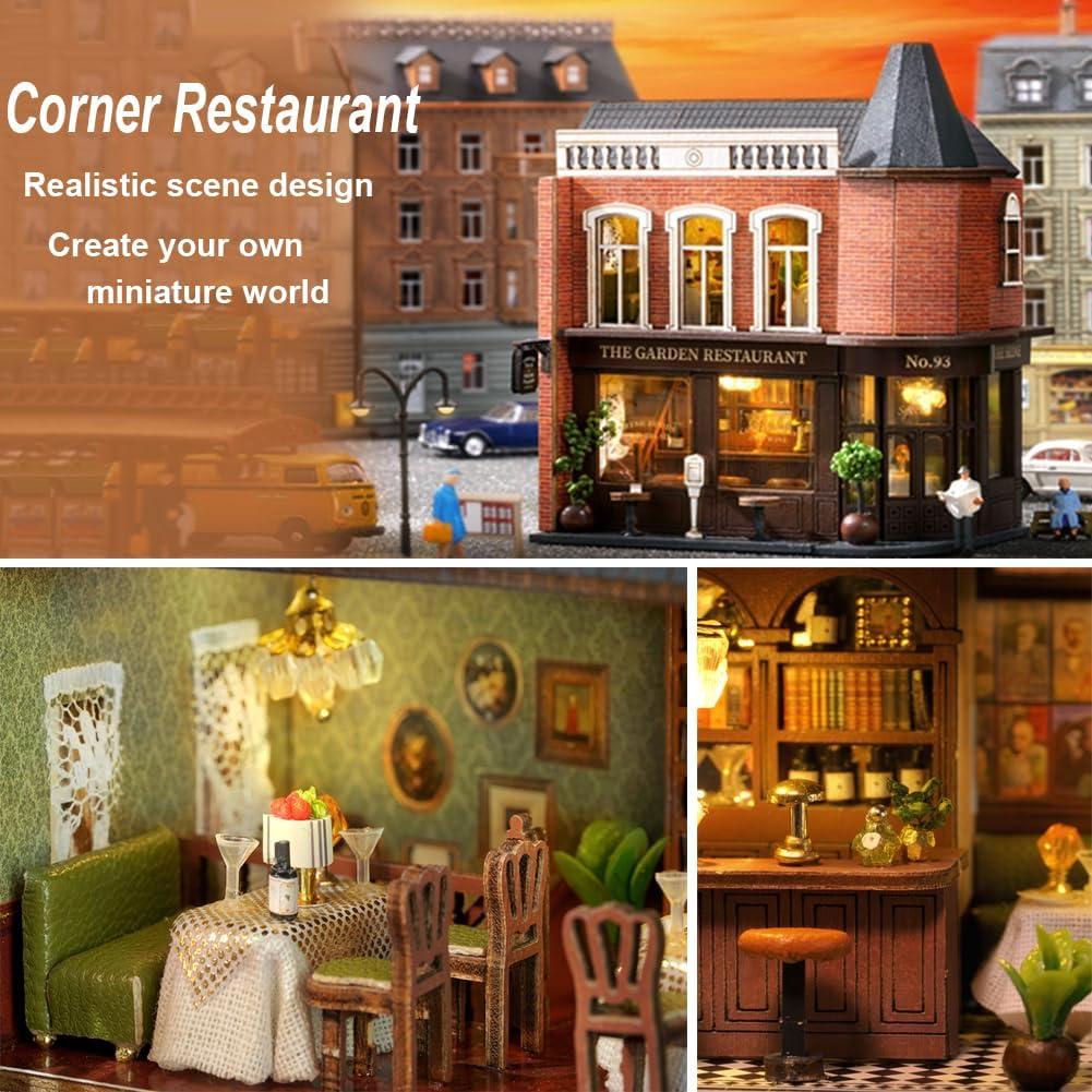 Kit Casa de Muñecas Madera DIY Montidey LED 1:100