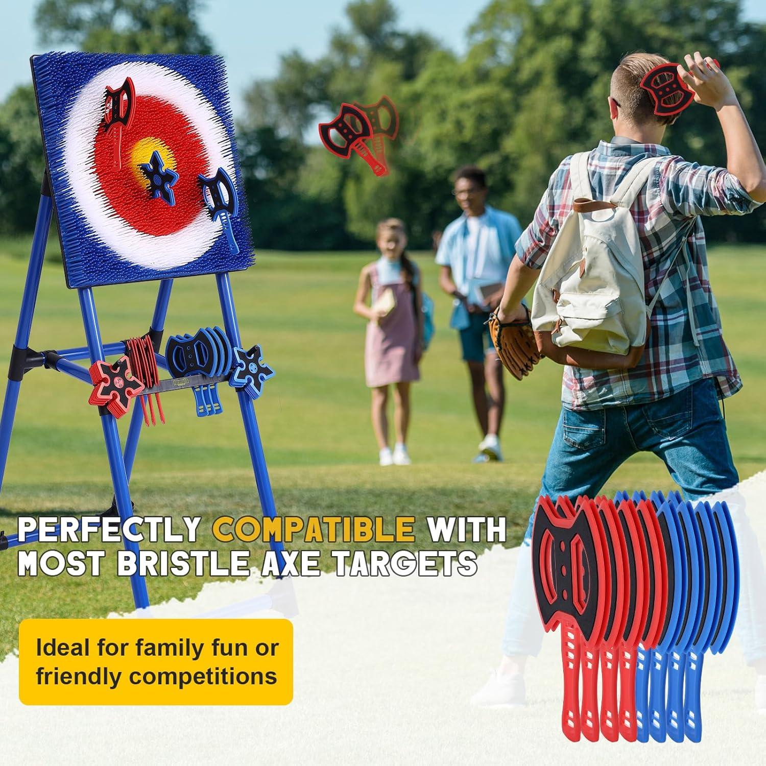 Conjunto de 8 Hachas de Lanzamiento Sidske - Juego al Aire Libre