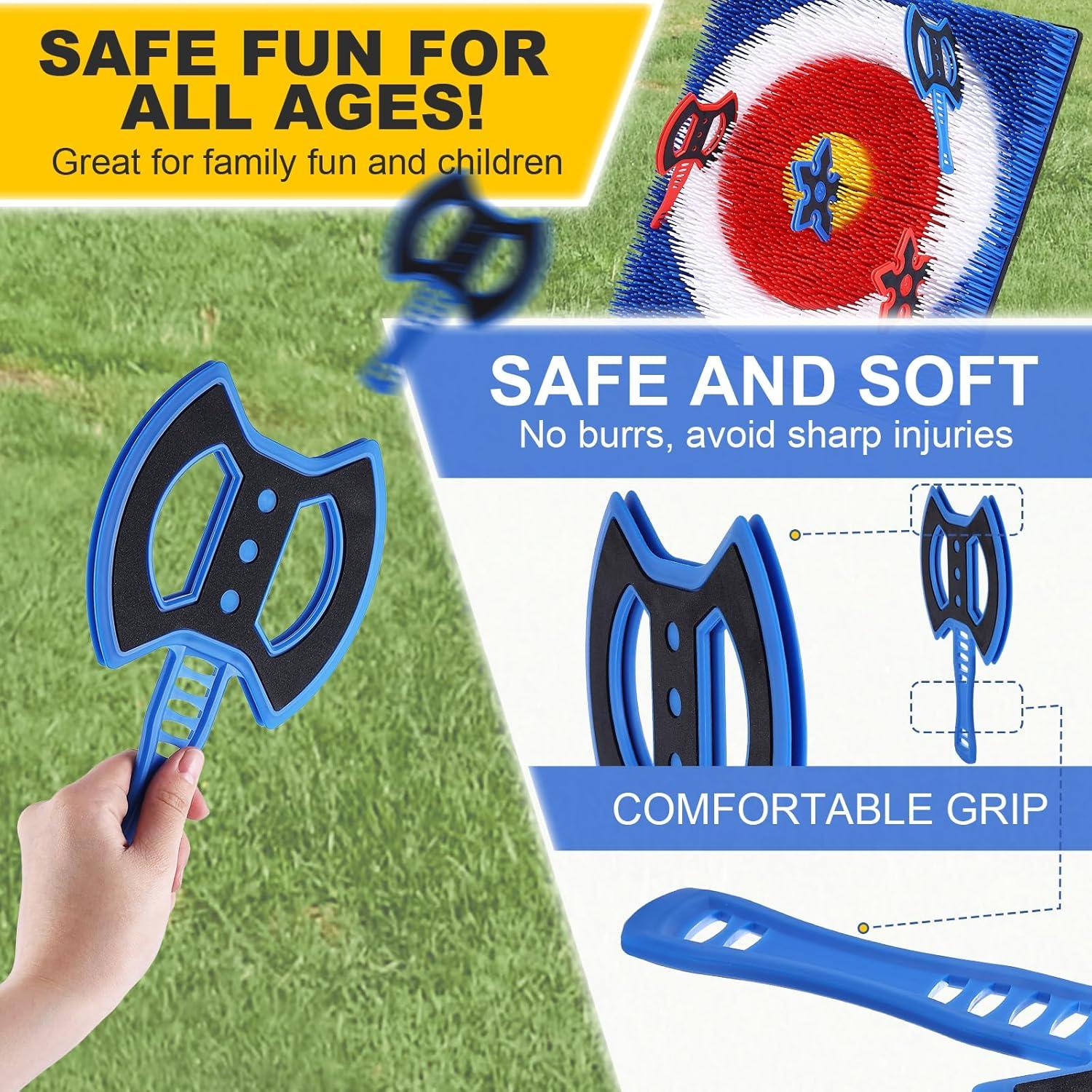 Conjunto de 8 Hachas de Lanzamiento Sidske - Juego al Aire Libre