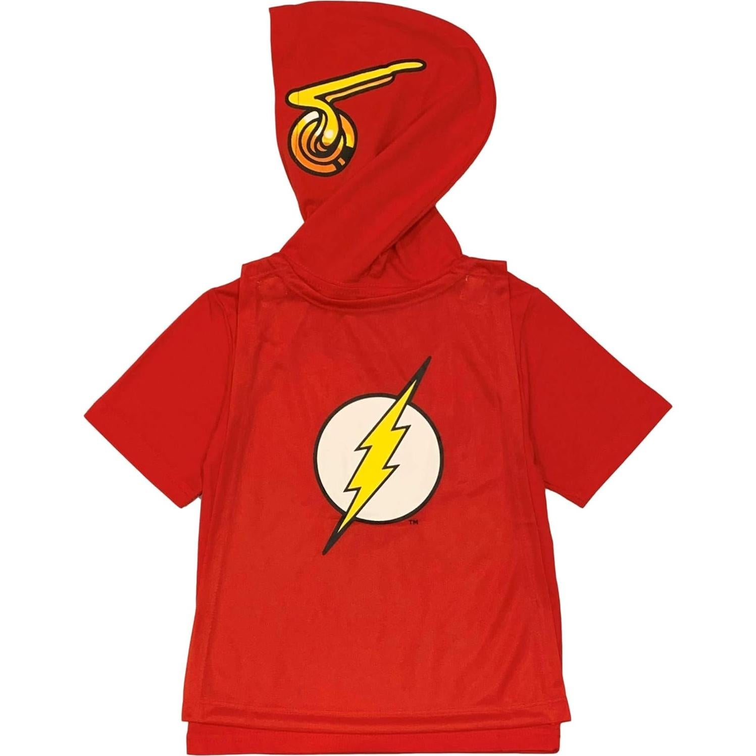 Camiseta de Superhéroe DC Comics para Niños con Capa y Máscara