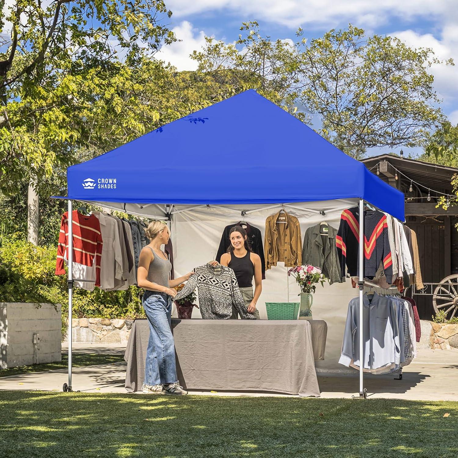 Carpa Plegable CROWN SHADES 3x3m Azul con Kit Comercial