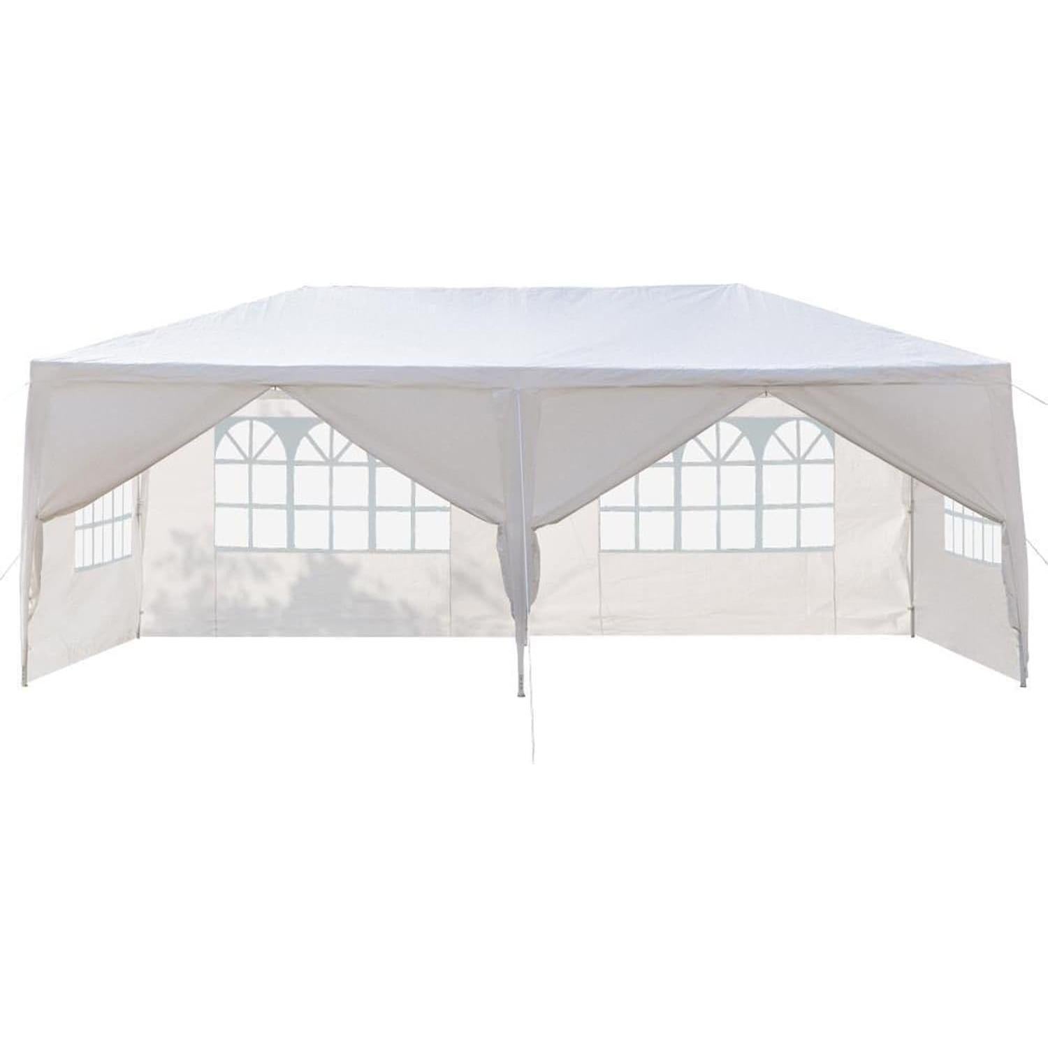 Outdoor Garden Gazebo Wedding Party Tent Canopy Marquee with Removable Sidewalls, Folding Canopy, Outdoor Event Shelter, Portable Tents, Pop Up Canopy (White, 10 x 20 Ft)