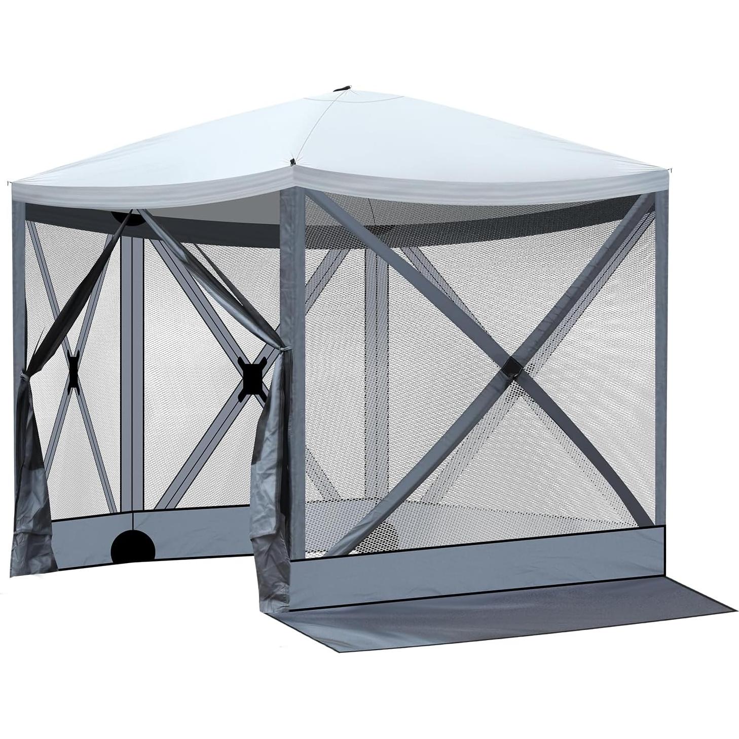 Carpa Portátil 3x3m HopeHope con Techo UV y Paredes de Malla