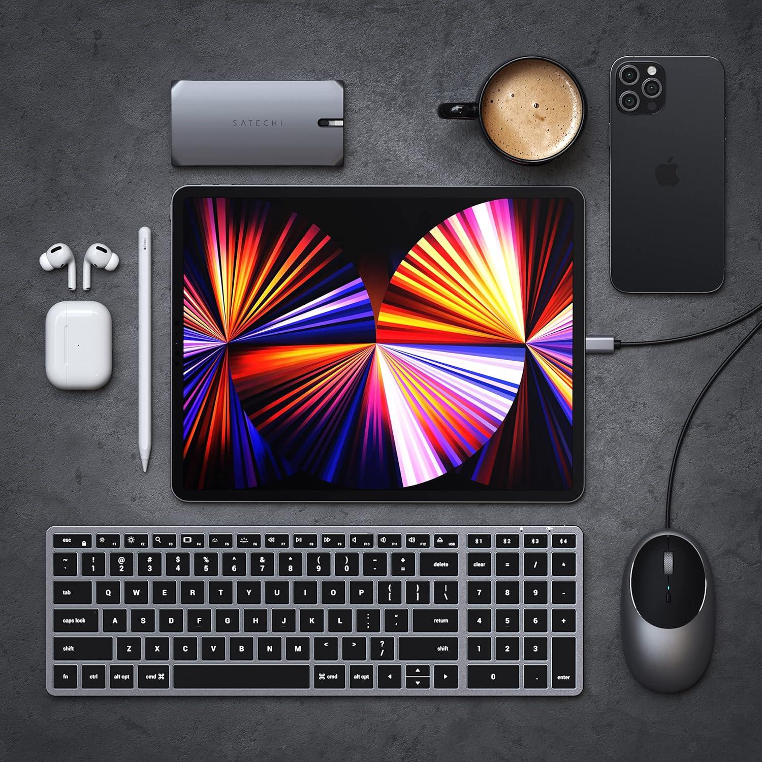 Teclado Bluetooth Satechi Slim X2 Retroiluminado para Mac