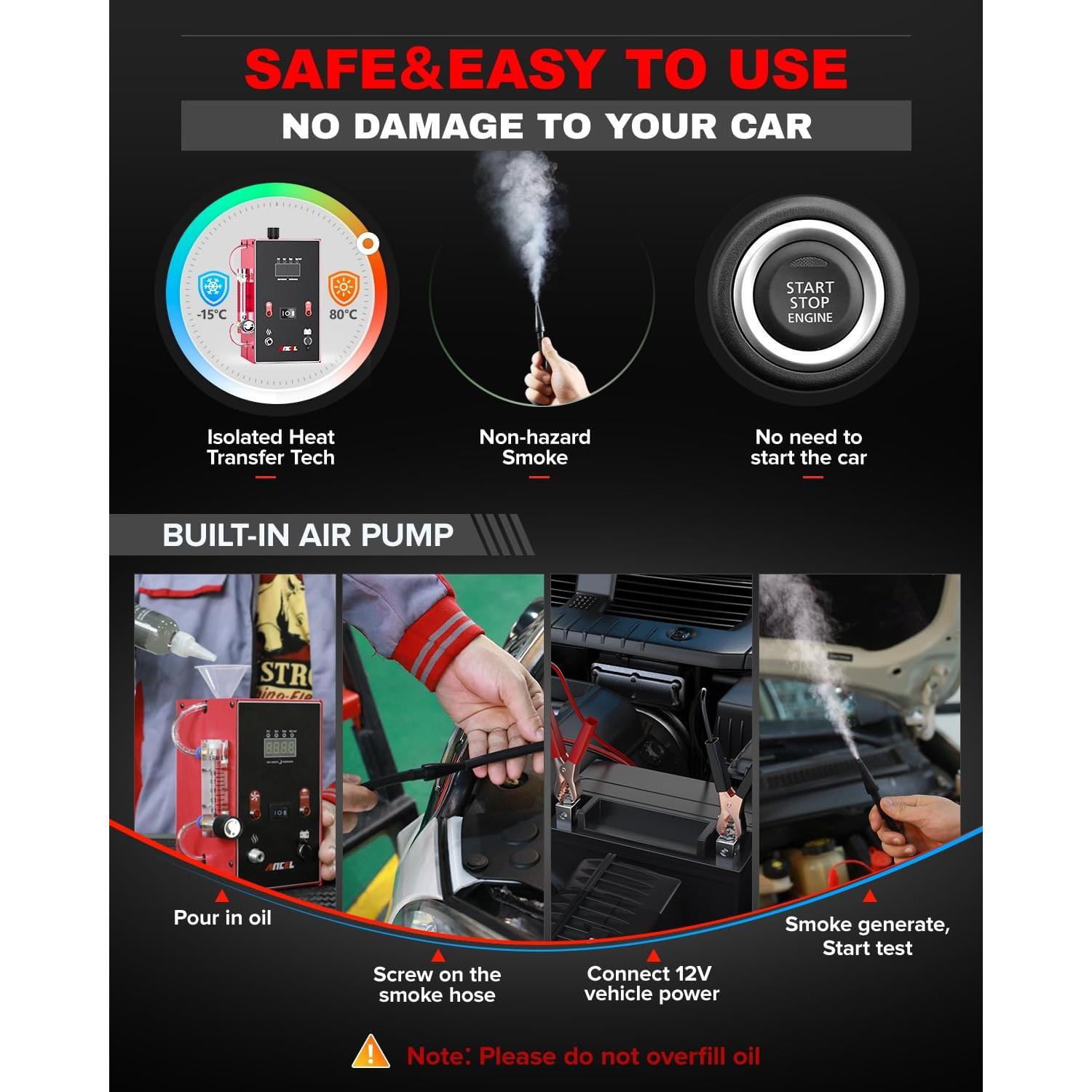 Máquina de Humo ANCEL L300 con Manómetro Digital 2.24kg