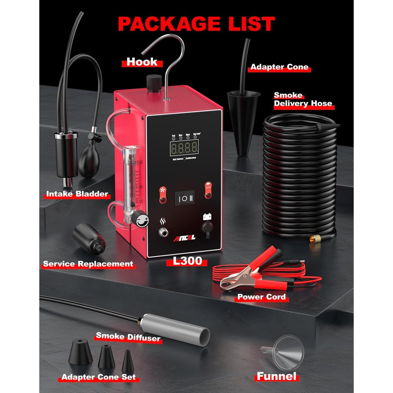 Máquina de Humo ANCEL L300 con Manómetro Digital 2.24kg