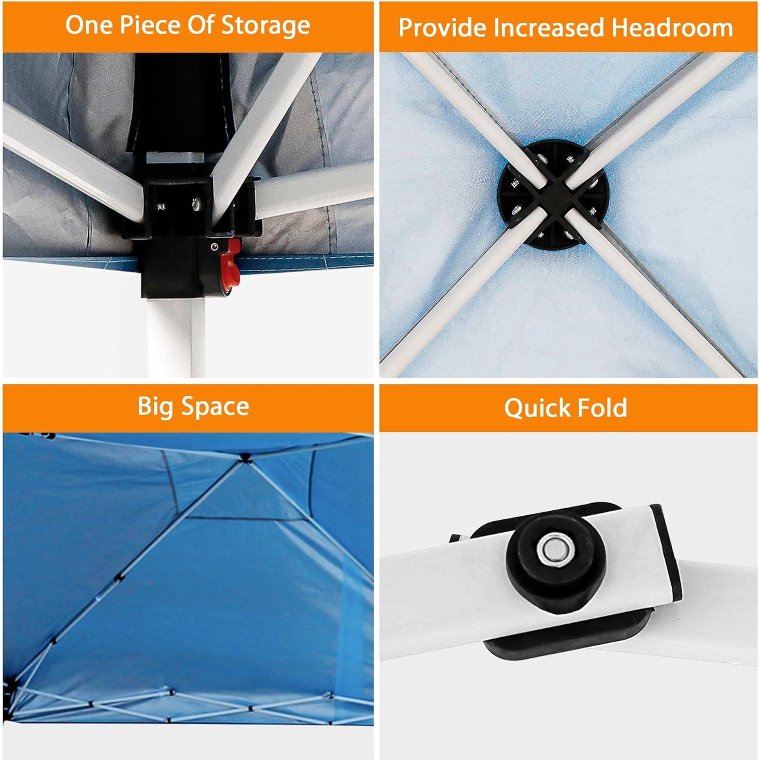 Carpa de Dosel Pop-Up Nova Microdermabrasion 3.05x3.05m Azul