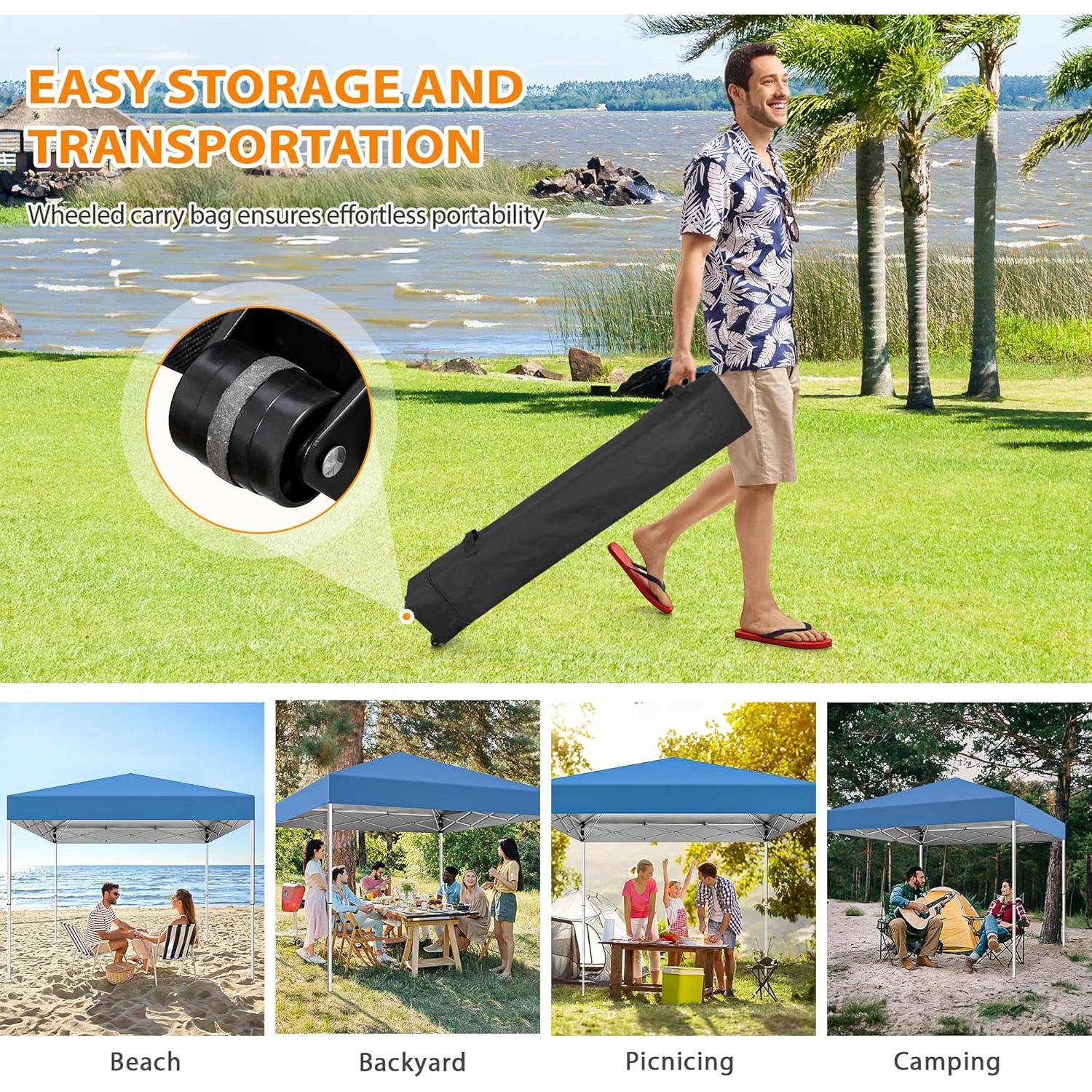 Carpa de Dosel Pop-Up Nova Microdermabrasion 3.05x3.05m Azul