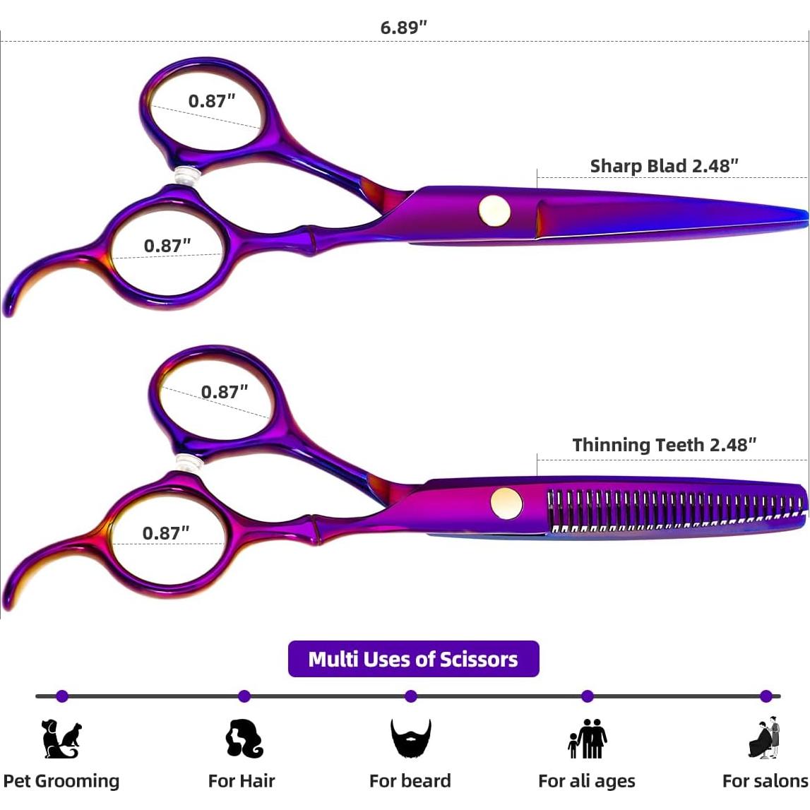 Tijeras de Corte de Cabello XUGOU 17.5 cm Acero Inoxidable