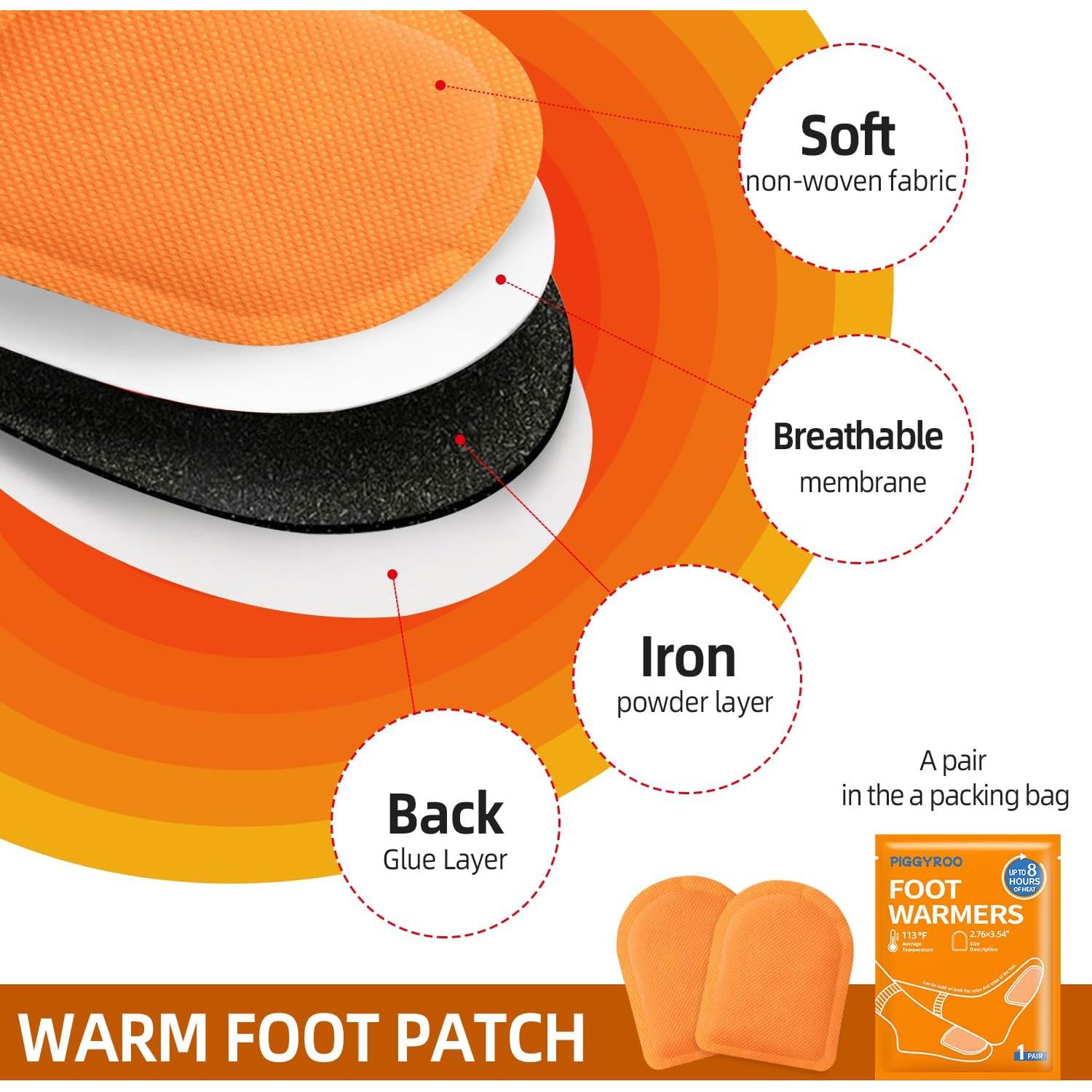 Calentadores de Dedos y Pies PiggyRoo - 10 Pares Desechables