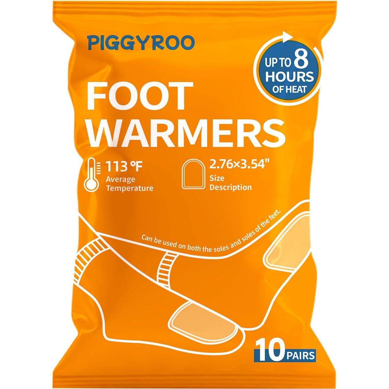 Calentadores de Dedos y Pies PiggyRoo - 10 Pares Desechables