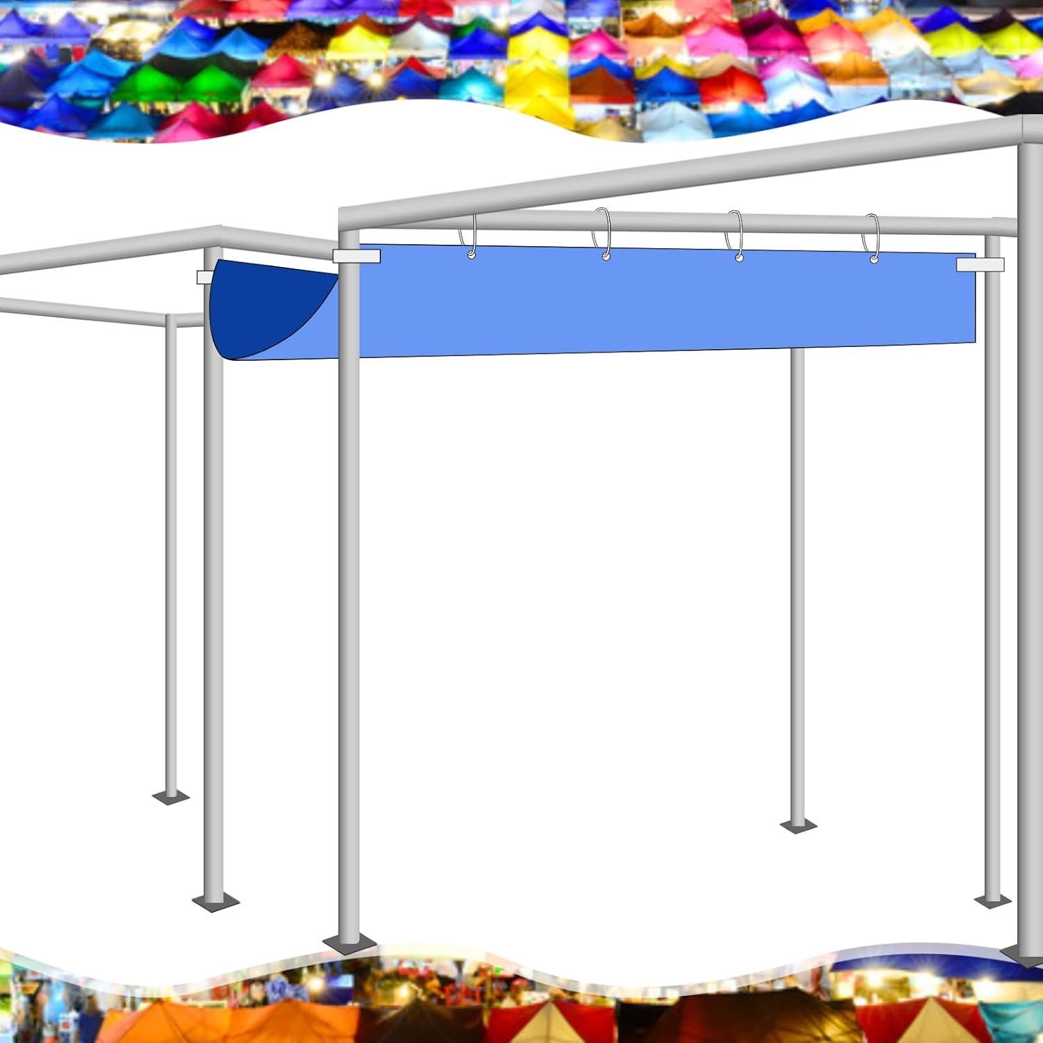 Canalón de Lluvia para Carpa Mindsoft 320x33cm Blanco - 2 Pcs