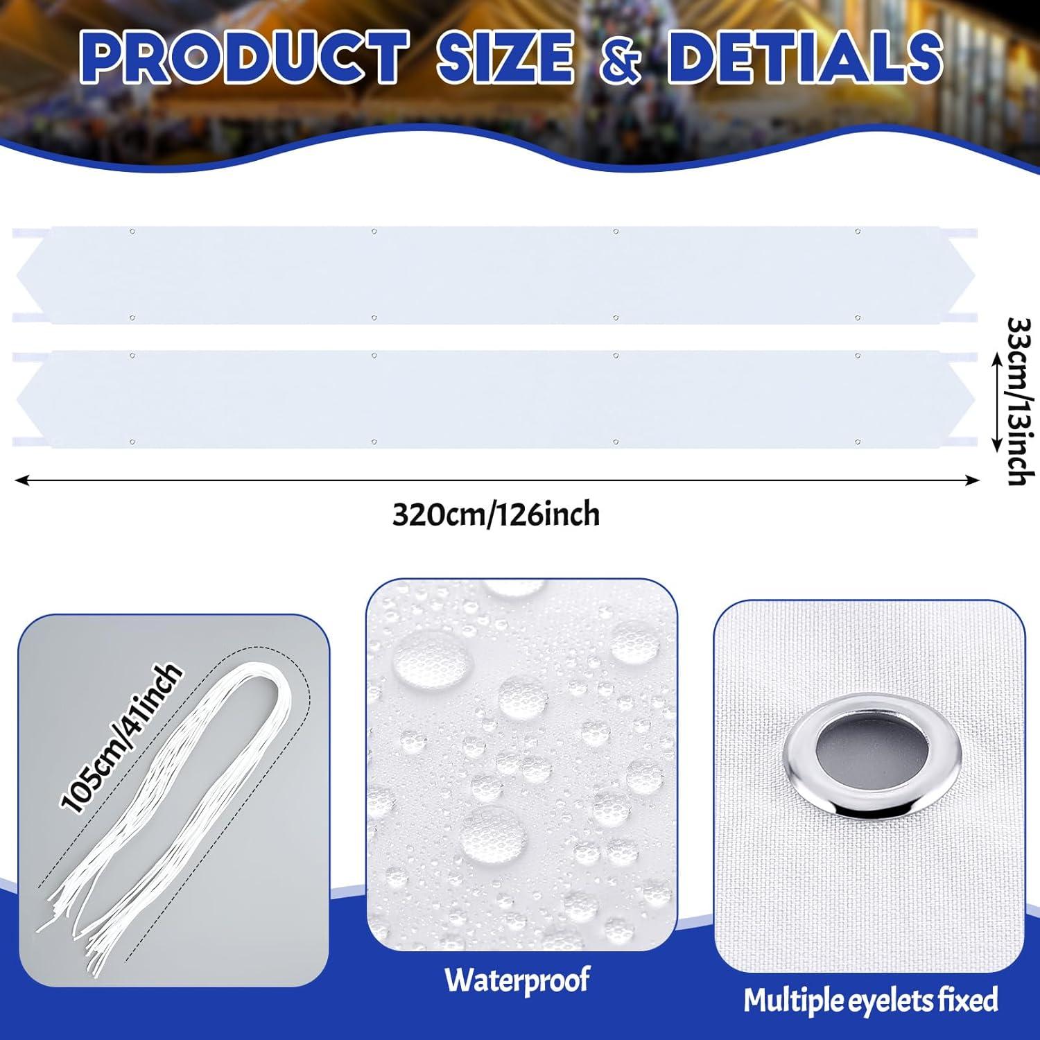 Canalón de Lluvia para Carpa Mindsoft 320x33cm Blanco - 2 Pcs