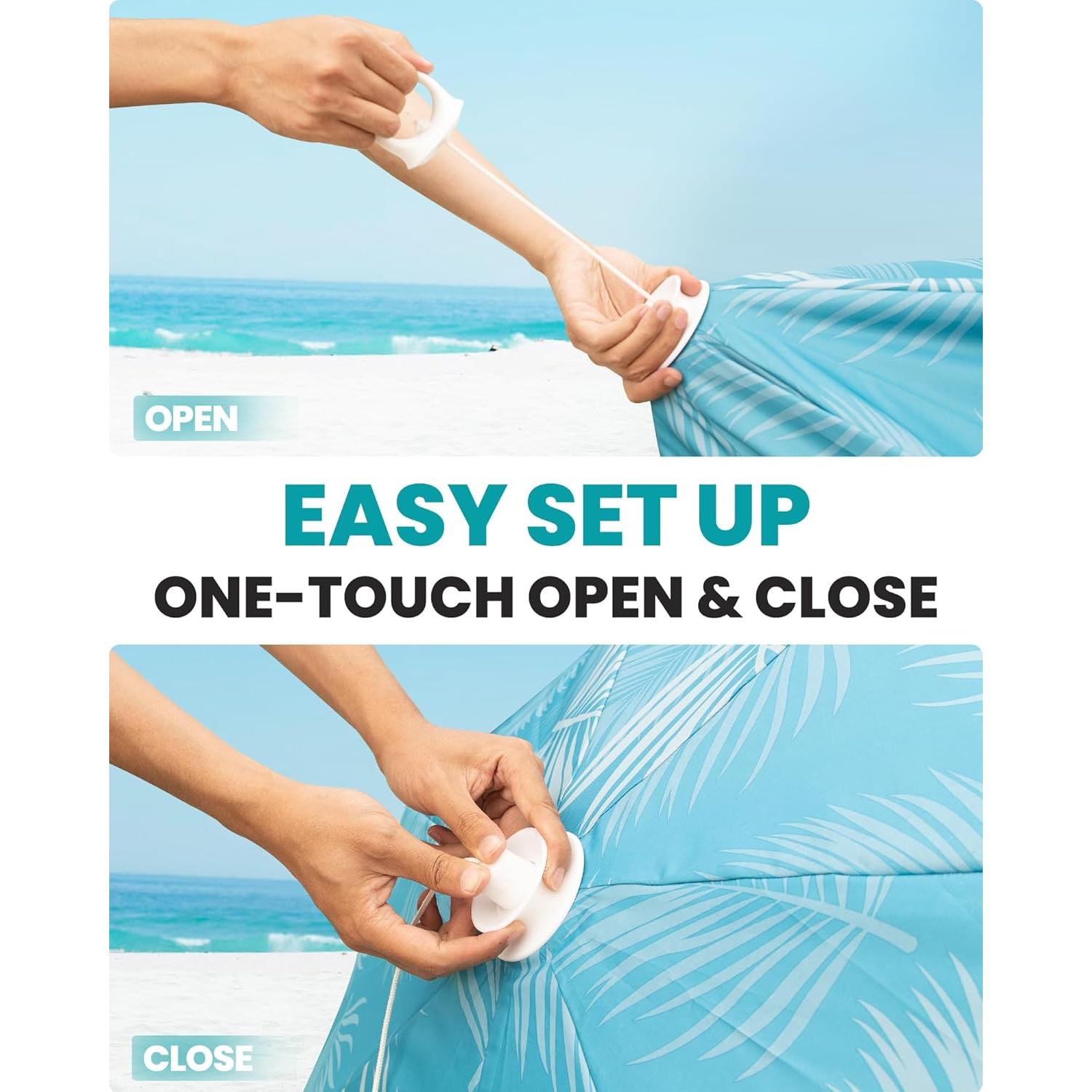 Sombrilla de Playa OutdoorMaster Pop Up 4 Personas UV 50+