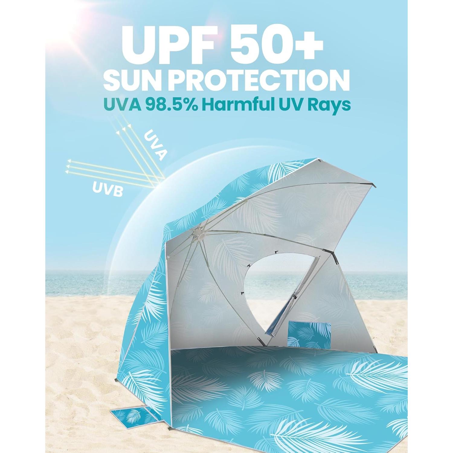Sombrilla de Playa OutdoorMaster Pop Up 4 Personas UV 50+