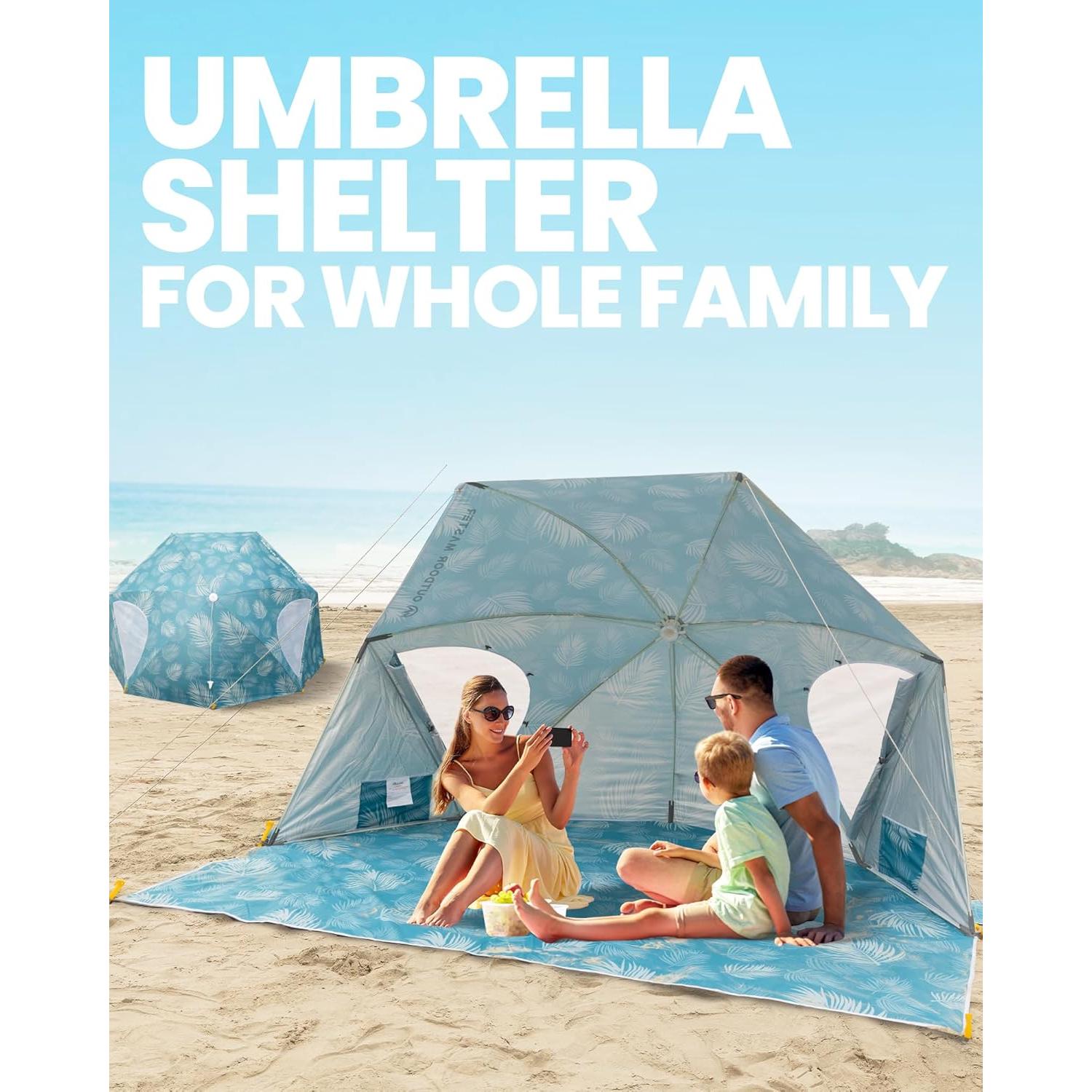 Sombrilla de Playa OutdoorMaster Pop Up 4 Personas UV 50+