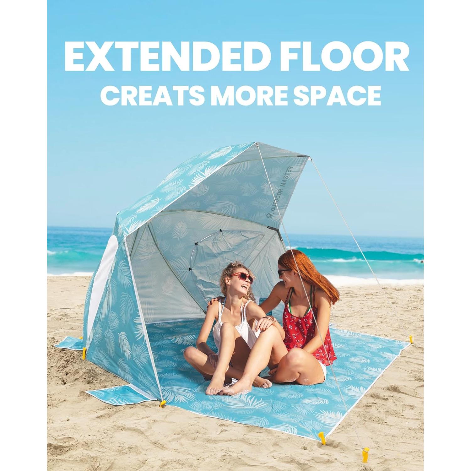 Sombrilla de Playa OutdoorMaster Pop Up 4 Personas UV 50+