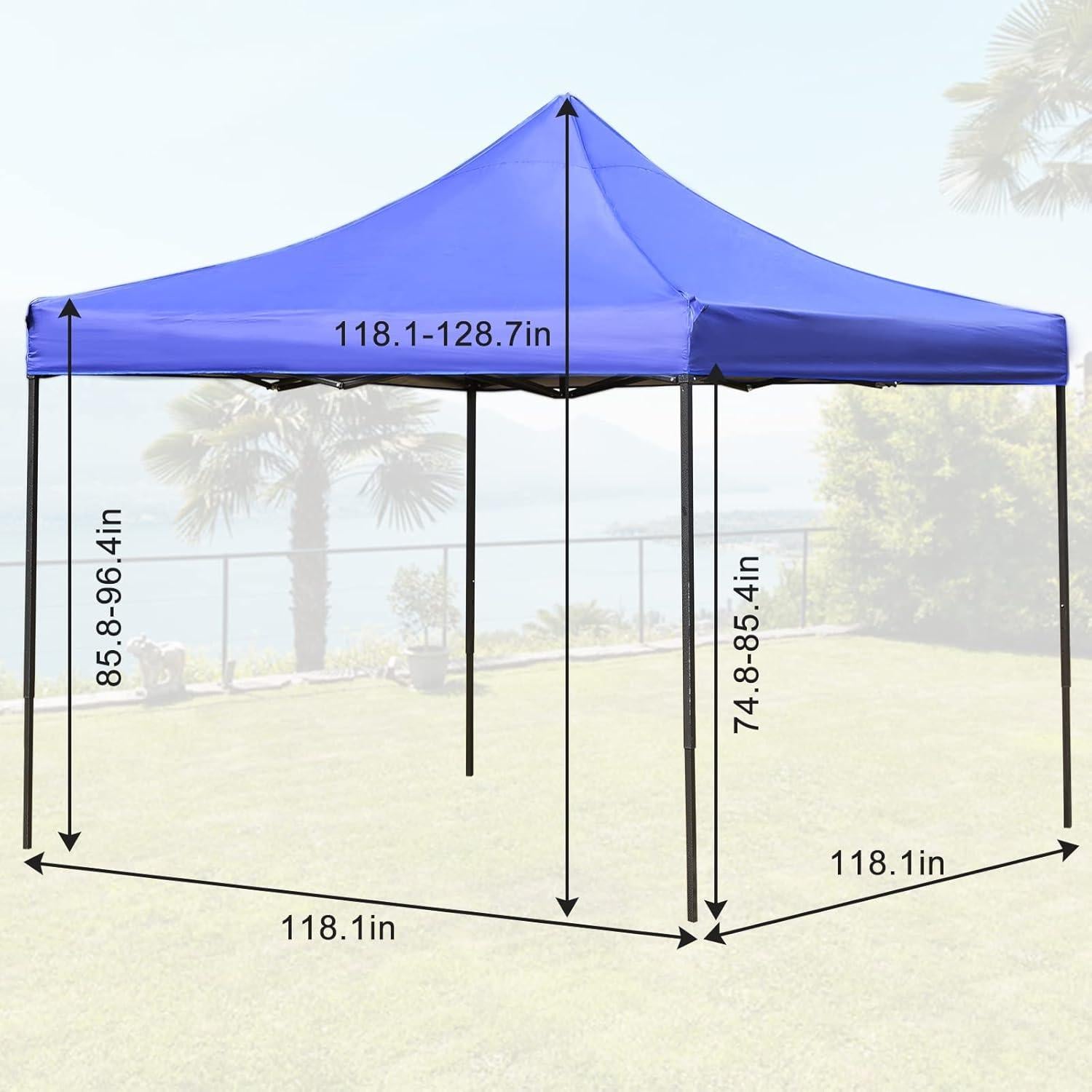 Carpa Plegable 3.05x3.05m Ckofgdsue Azul para Eventos