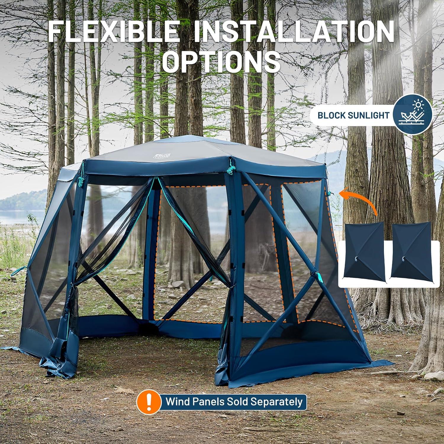 Gazebo Plegable Timber Ridge 3.69x3.20m para 6 Personas