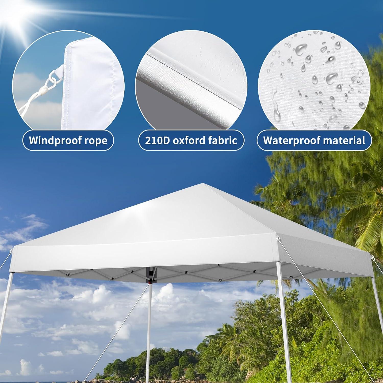 Tienda Plegable Impermeable JHshop 2.4x2.4m Blanca para Eventos