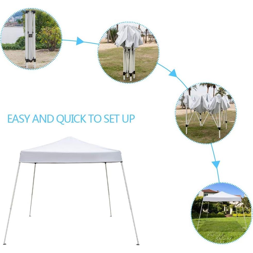 Tienda Plegable Impermeable JHshop 2.4x2.4m Blanca para Eventos