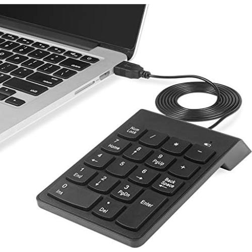 Teclado Numérico USB Kadaon 18 Teclas Ergonómico - Negro