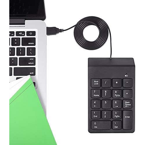 Teclado Numérico USB Kadaon 18 Teclas Ergonómico - Negro