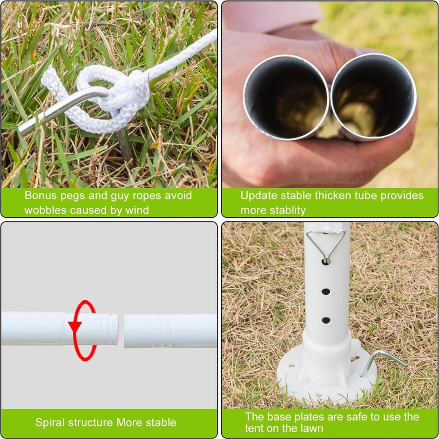 Carpa Exterior Impermeable 3x3m Blanca - Carpa Portátil para Fiestas