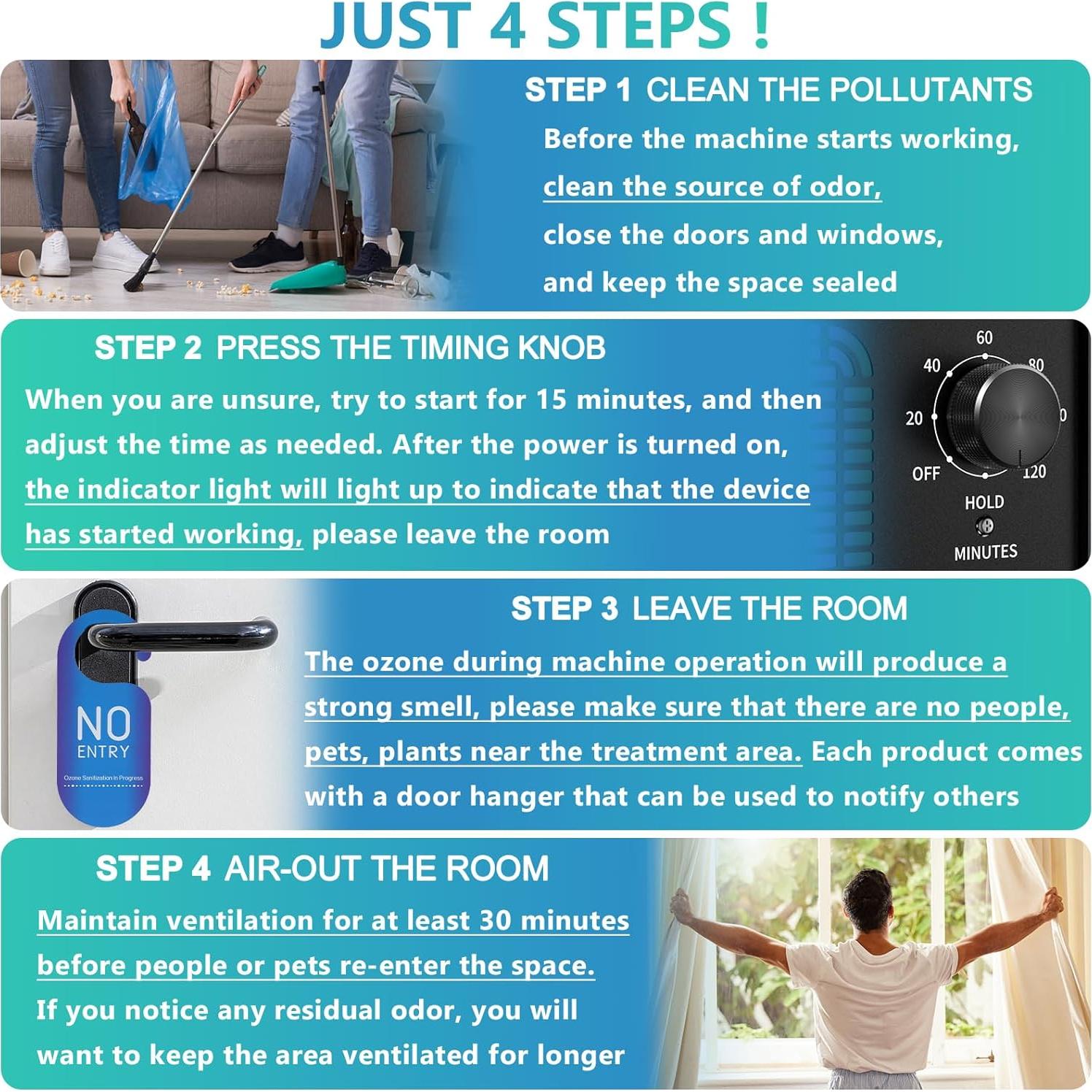 Generador de Ozono ODUOD 60000mg/h Purificador de Aire