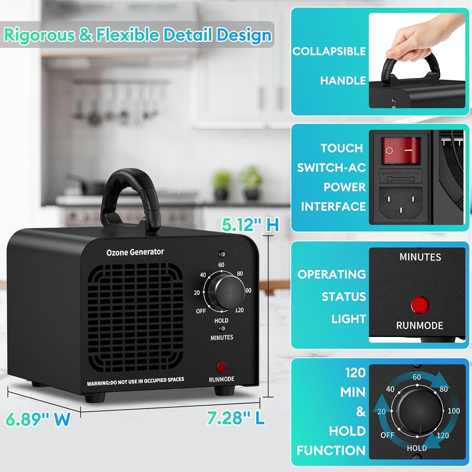 Generador de Ozono ODUOD 60000mg/h Purificador de Aire