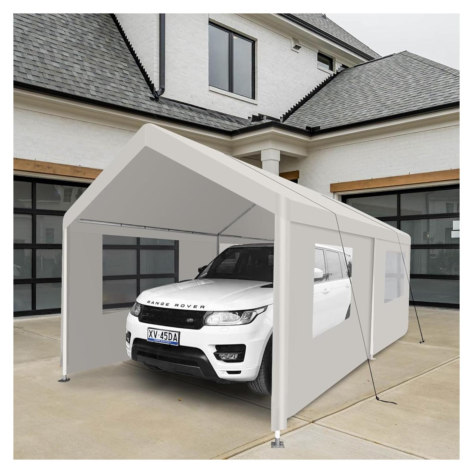 Ultimate Outdoor Car Shelter with 10x20 ft Portable Garage Tent, Easy Installation, Weather-Resistant, for Events