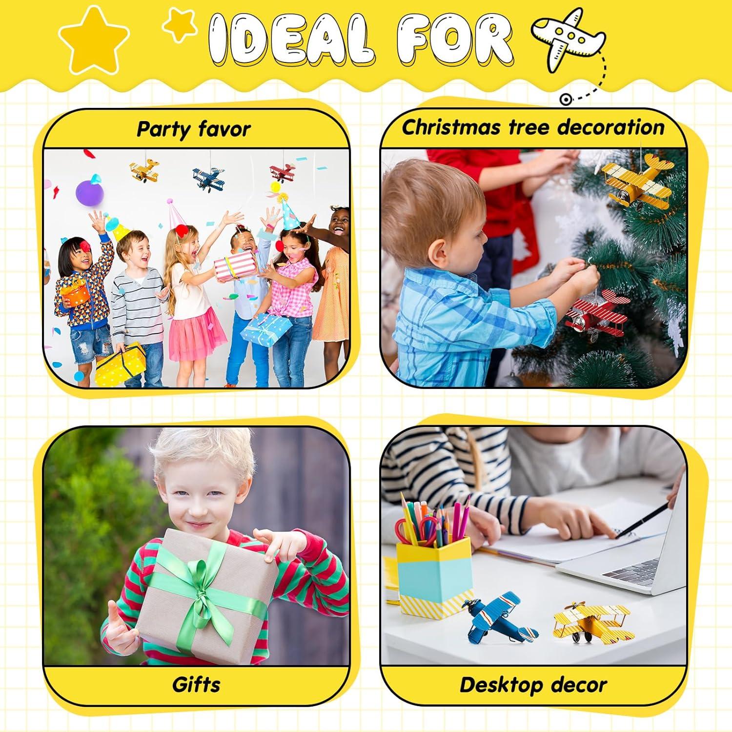 Adornos de Aviones de Metal Therwen 9 Pcs Vintage