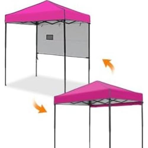 Carpa Instantánea COOS BAY 6x4 Rosa con Pared Solar Ajustable