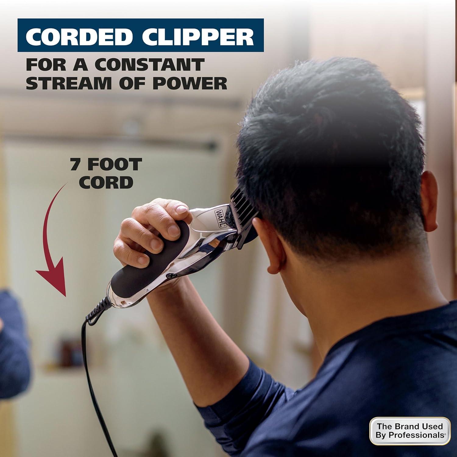 Cortadora de Cabello Wahl Chrome Pro 24 Piezas Plata