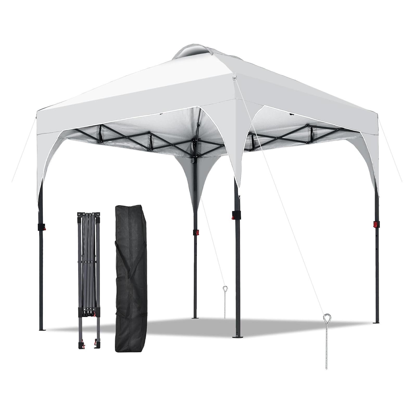 Carpa Plegable HYD-Parts 3x3m Blanca, Ajustable, Impermeable