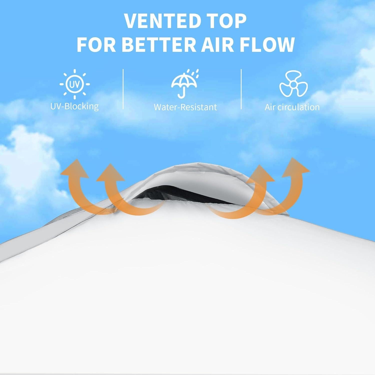 Carpa Plegable HYD-Parts 3x3m Blanca, Ajustable, Impermeable