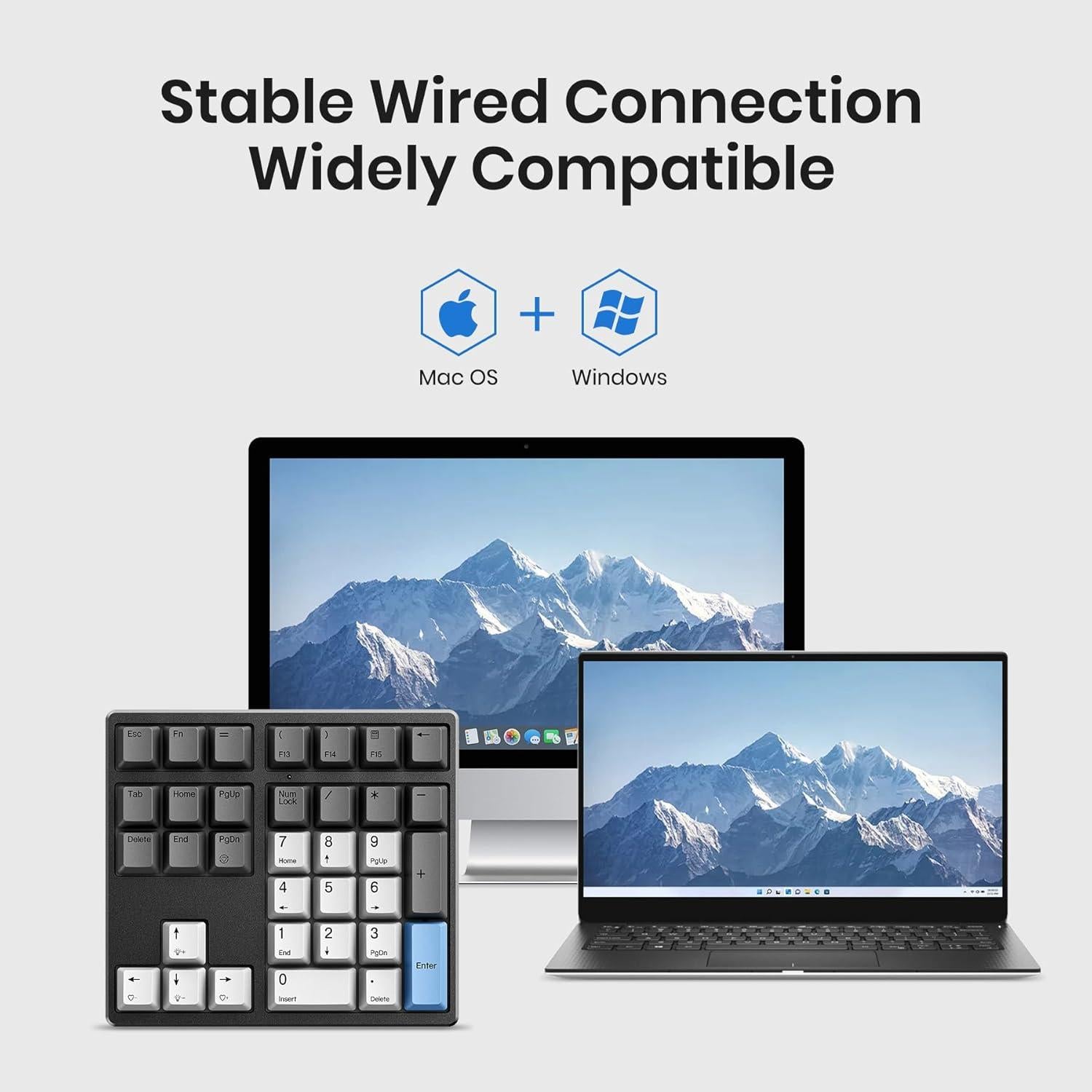 Teclado Numérico Mecánico Kisnt KN34-B Rojo USB 34 Teclas