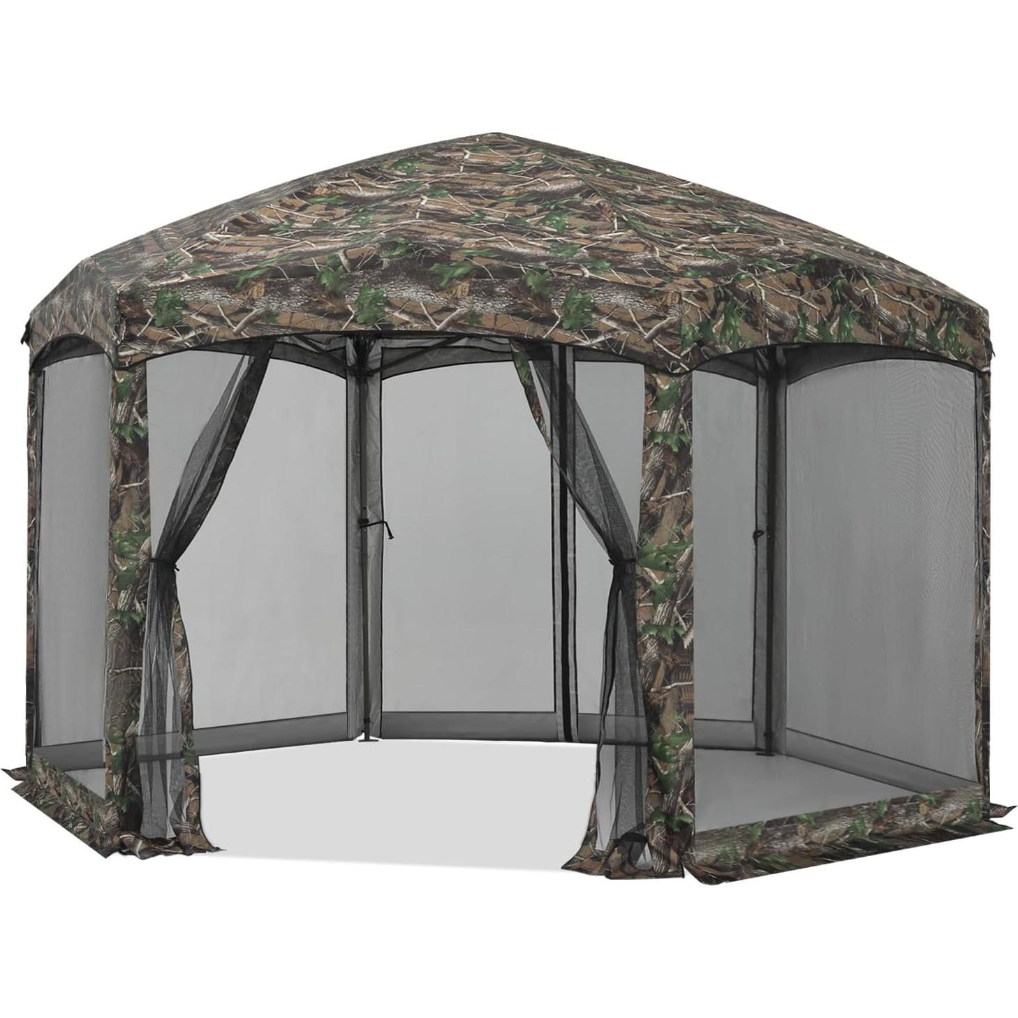 Carpa Plegable COOSHADE 12x12 con Mosquitera Camuflaje