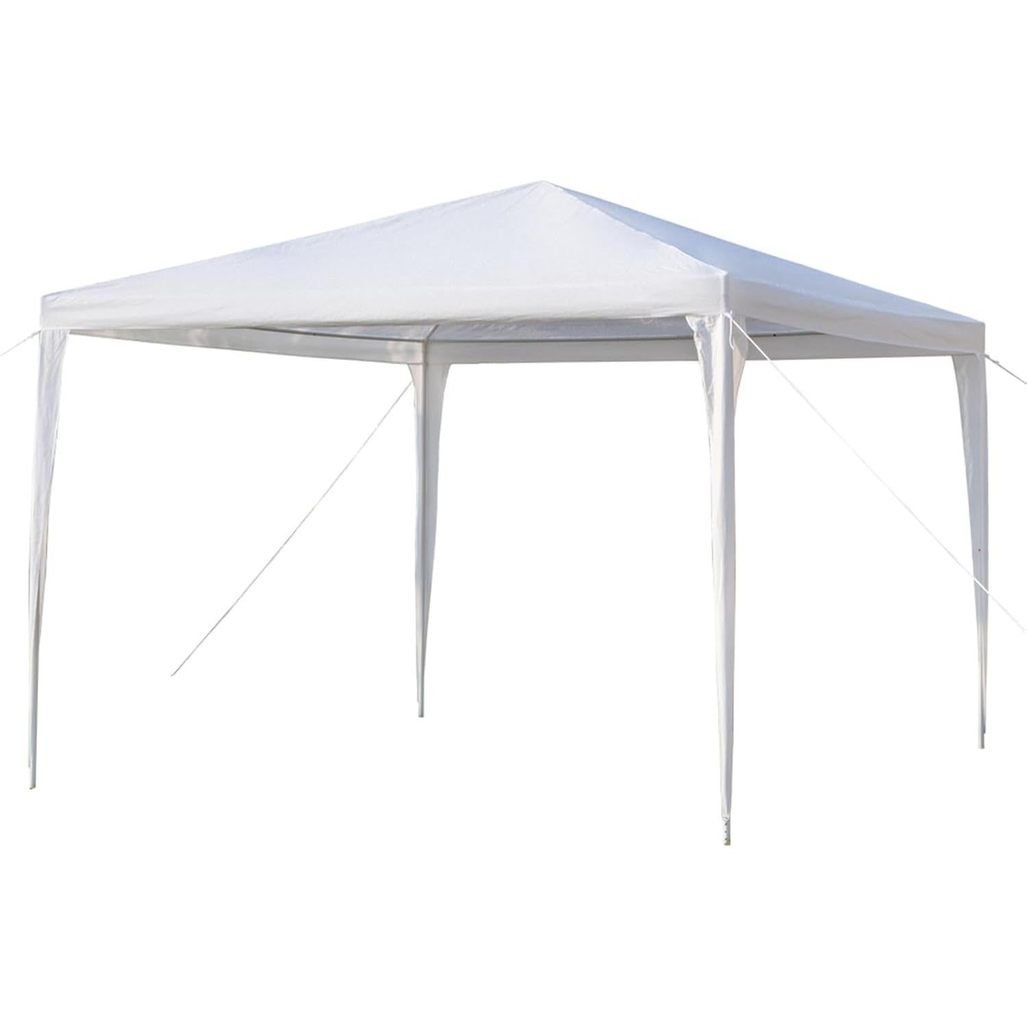 Carpa Plegable 3x3m MELOOLM Blanca con Ventanas y Estructura Fuerte