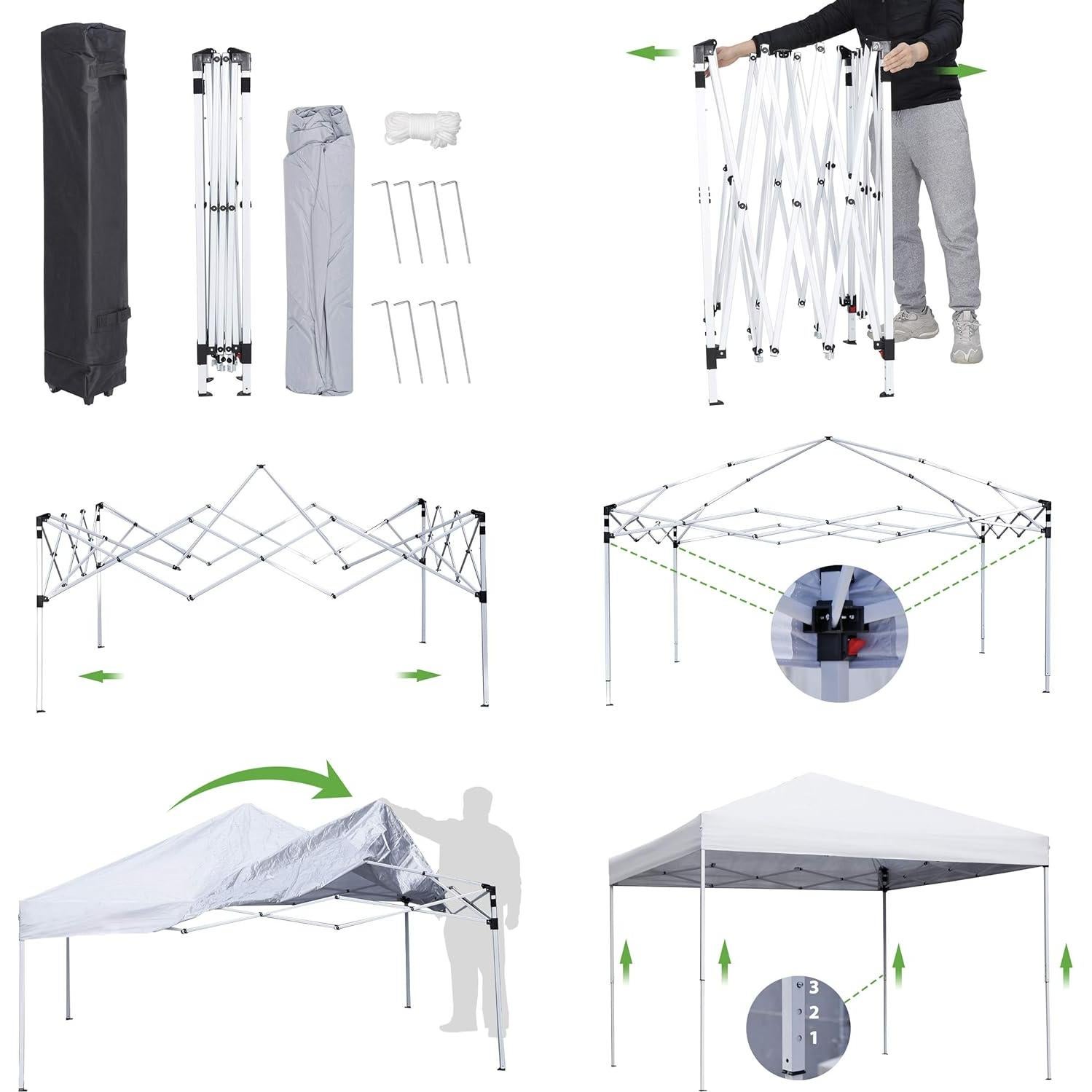 Carpa Plegable JupiterForce 3x3m Impermeable con Bolsa Ruedas