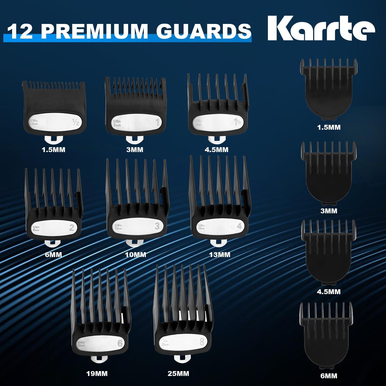 Karrte Kit Cortadoras de Cabello Inalámbricas 8 Peines